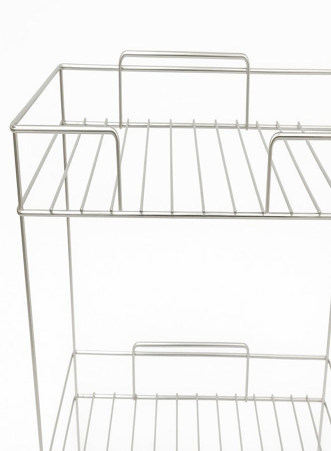 Cri8Hub Stainless Steel 2-Tier Kitchen Rack, Spice Tiered Shelf Countertop for Kitchen Pantry Storage Organizer, Shelves Spice rack Dish Rack storage self - Image 3